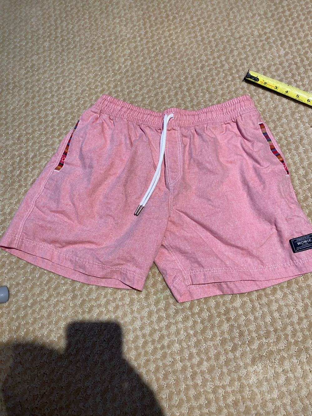 Wowie large shorts mens pink